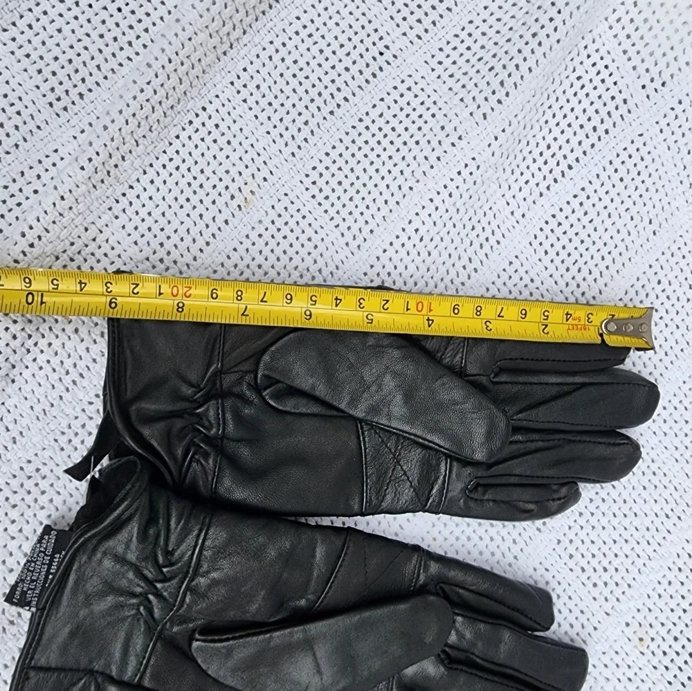 Vintage Newstock Black patchwork‎ gloves NWOT M
